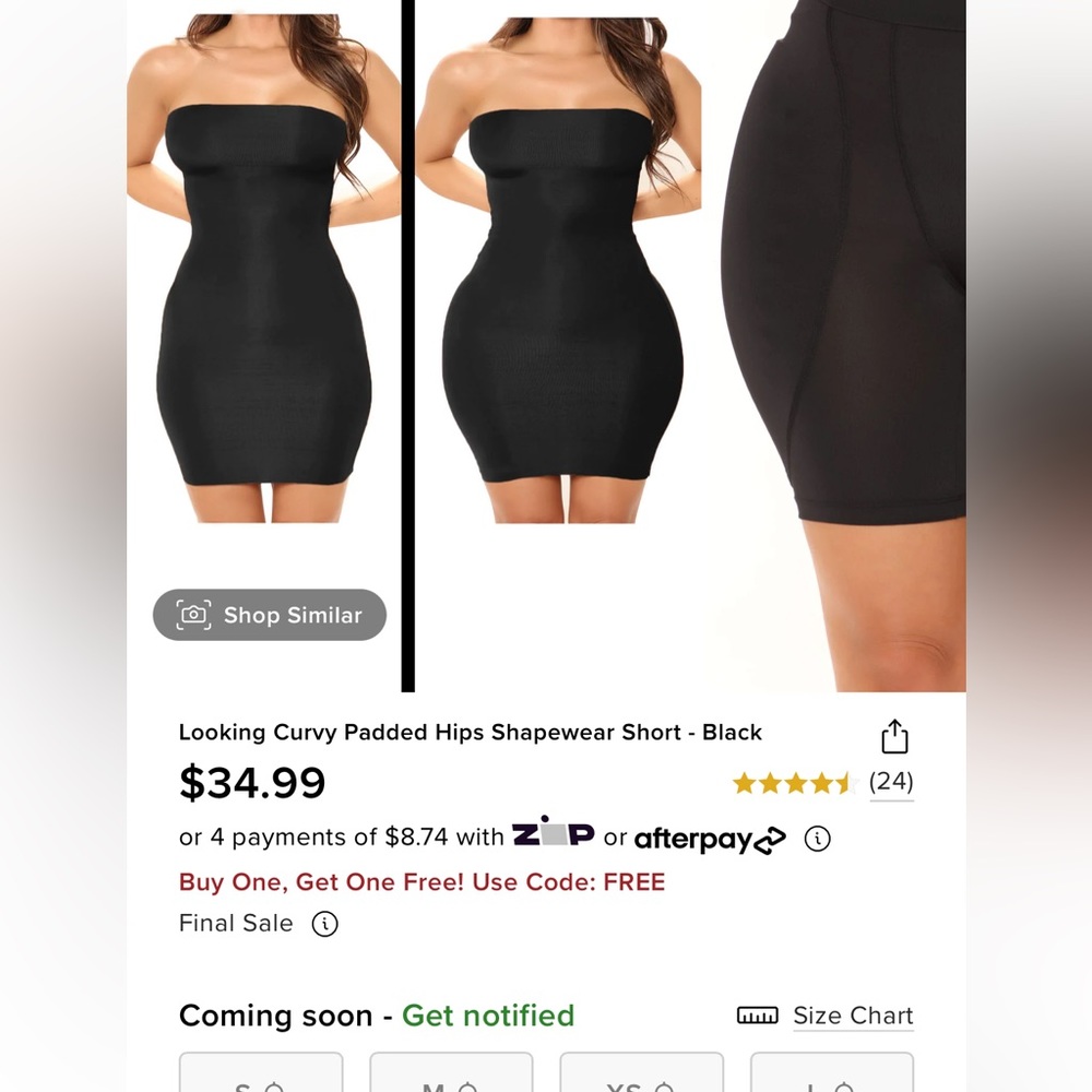 Looking Curvy Padded Hips Shapewear Short - Fashion Nova